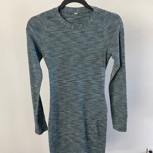 Green Lululemon Athletic Longsleeve Mini Dress